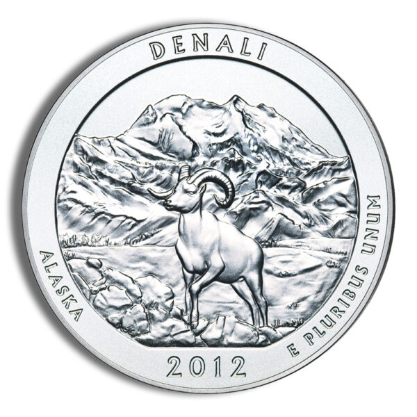 2012-P 5 oz ATB Denali Silver Coin - Burnished (Cap Only) - Image 2