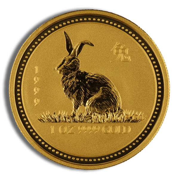 1999 1 oz Australia Gold Lunar Rabbit BU - Series I