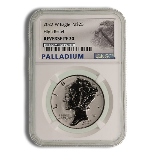 2022-W 1 oz Reverse Proof Palladium Eagle NGC PF70 (Label Varies)
