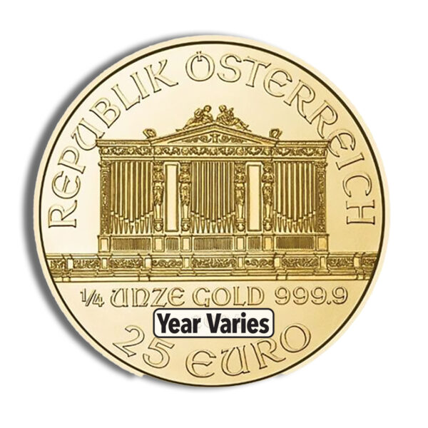 1/4 oz Austrian Philharmonic Gold Coin (Year Varies) - Image 2