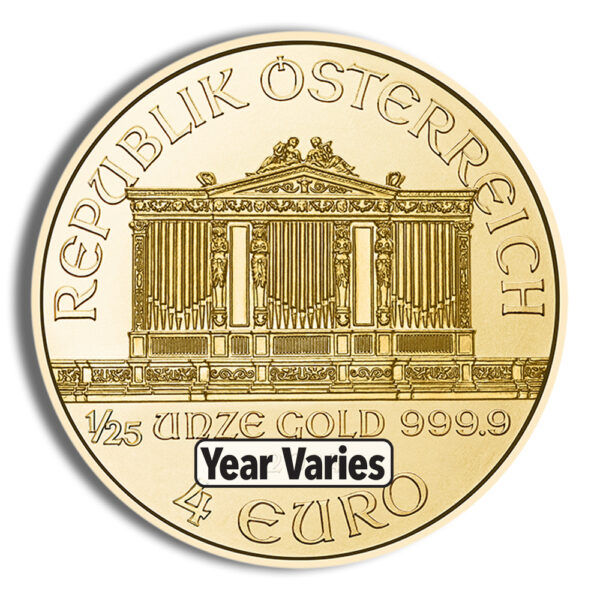 1/25 oz Austrian Philharmonic Gold Coin (Year Varies) - Image 2