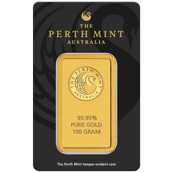 100 gram Gold Bar - Perth Mint (Carded)