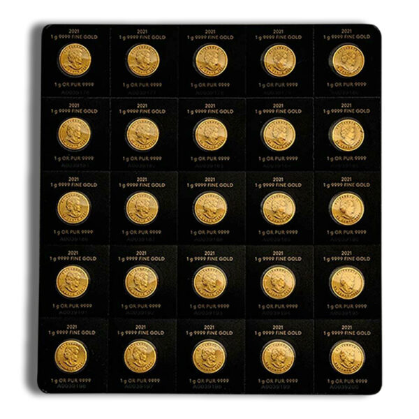 25 x 1 g Canadian MapleGram Gold Coins (Carded) - Image 2