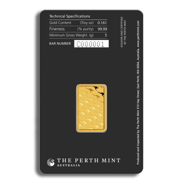 5 gram Gold Bar - Perth Mint (Carded) - Image 2
