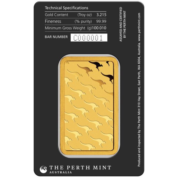 100 gram Gold Bar - Perth Mint (Carded) - Image 2