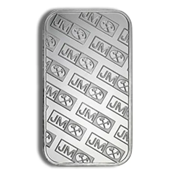 Metallic rectangular tin with a repeating logo pattern, ideal for storage or packaging.