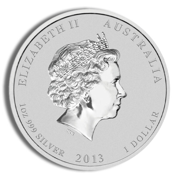2013 1 oz Australia Silver Lunar Snake BU - Series II - Image 2
