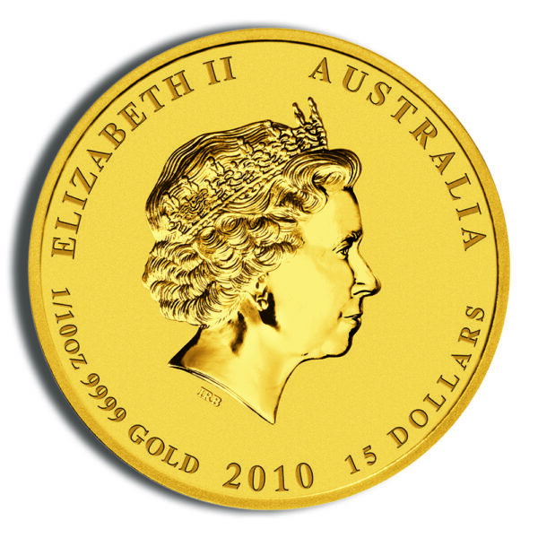2010 1/10 oz Australia Gold Lunar Tiger BU - Series II - Image 2