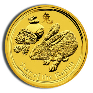 2011 1/10 oz Australia Gold Lunar Rabbit BU - Series II