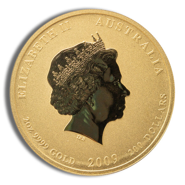 2009 2 oz Australia Gold Lunar Ox BU - Series II - Image 2