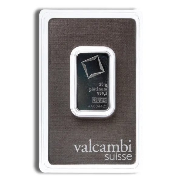 Valcambi Suisse silver bar in protective packaging, featuring a sleek design with brand logo and weight details, ideal for investors and collectors.