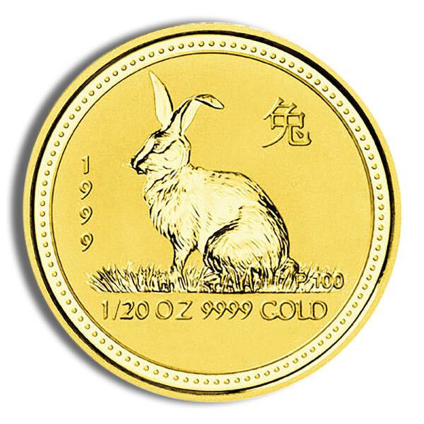 1999 1/20 oz Australia Gold Lunar Rabbit BU - Series I - Image 2