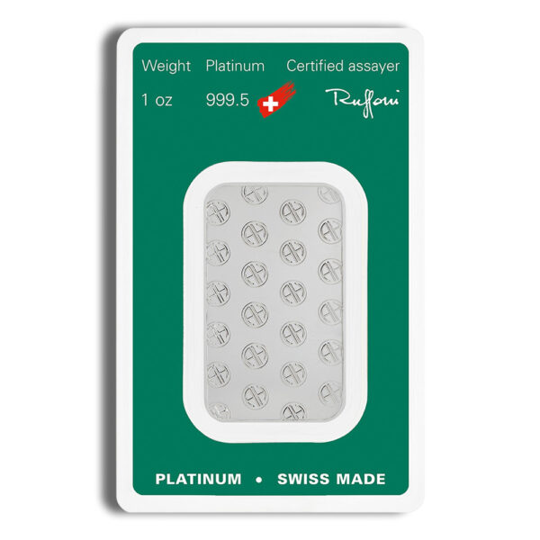 1 oz Platinum Bar - Argor-Heraeus (Carded) - Image 2