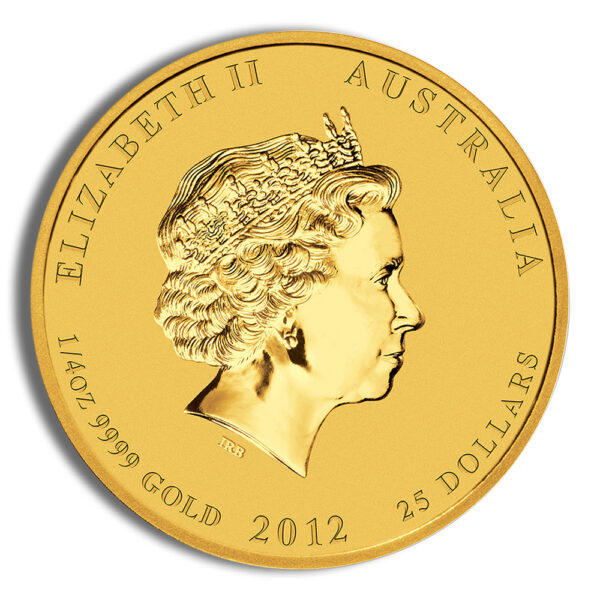 2012 1/4 oz Australia Gold Lunar Dragon BU - Series II - Image 2