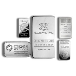 10 oz Silver Bar - Elemetal/APMEX/Provident