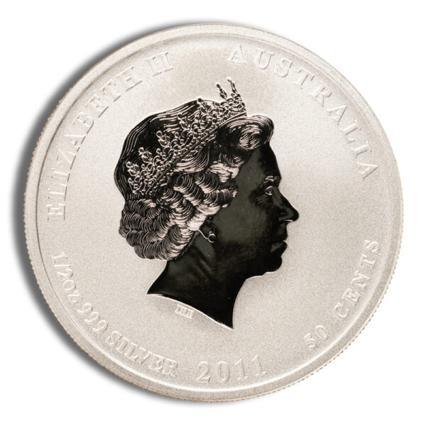 2011 1/2 oz Australia Silver Lunar Rabbit BU - Series II - Image 2