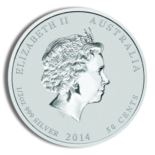 2014 1/2 oz Australia Silver Lunar Horse BU - Series II - Image 2