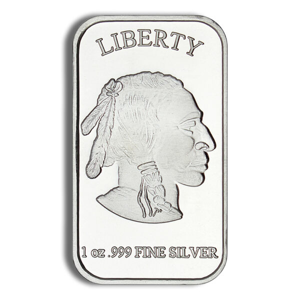 1 oz Silver Bar - Buffalo Design - Image 2