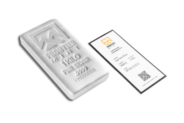 1 Kilo Silver Bar - Frontier (Frosted) - Image 3
